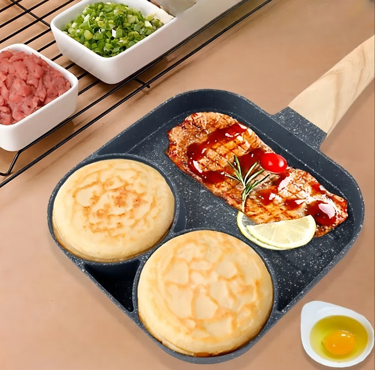 Sarten Antiadherente 3 En 1 Mini Parrill